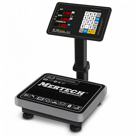 Весы торговые напольные MERTECH M-ER 333 ACPU с расч. стоимости LED